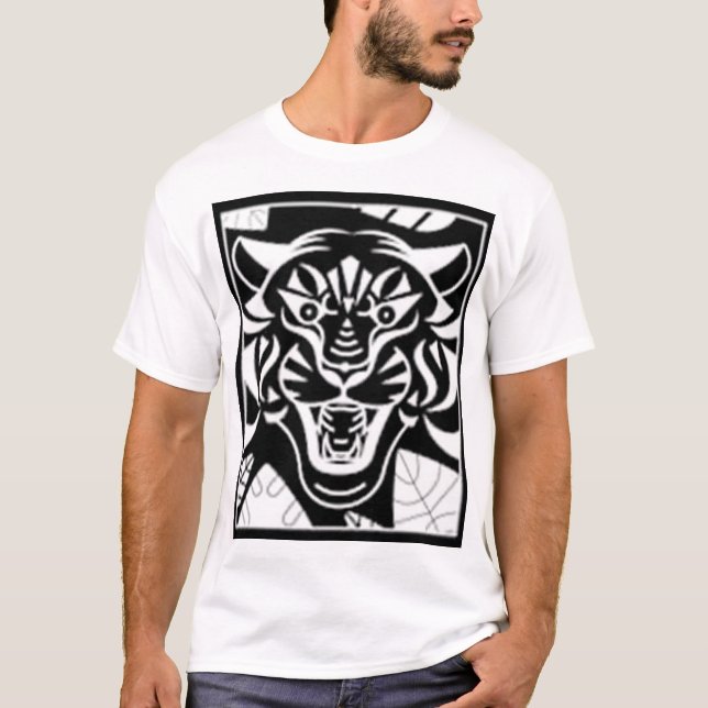 tiger och kran t shirt (Framsida)