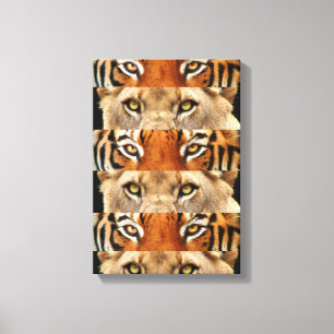 Tiger och Lejona öga-foto Canvastryck