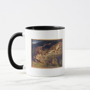 Tiger och lejont mugg