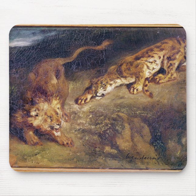 Tiger och lejont musmatta (Framsidan)