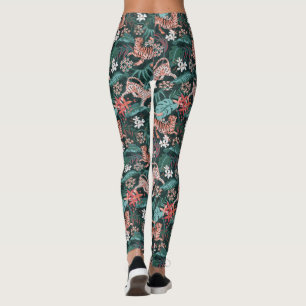 Tiger och leopard Animal Jungle Print Leggings