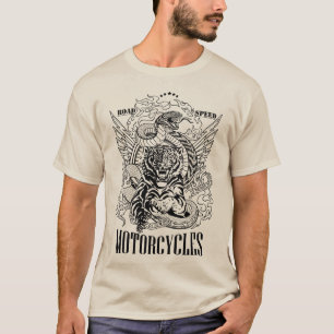 Tiger och orm. Klubb för motorcykelns Biker T Shirt