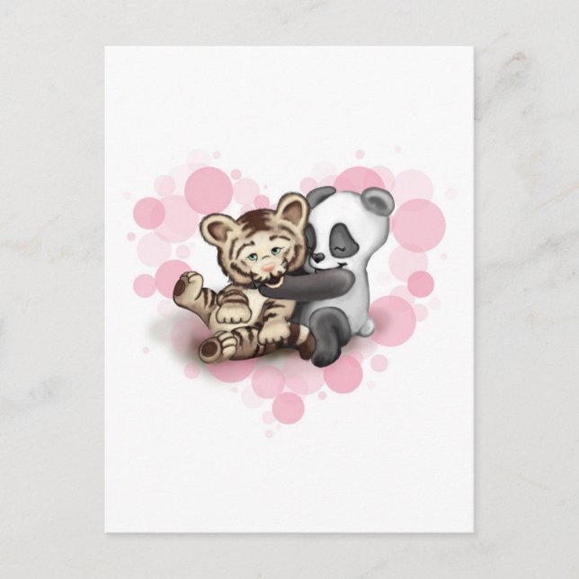Tiger och Panda Vykort (Framsida)