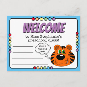 Tiger och regnbågsförskola Välkomna till klass Vykort