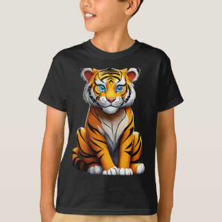 Tiger och Superhjälte Team Up T-Shirt