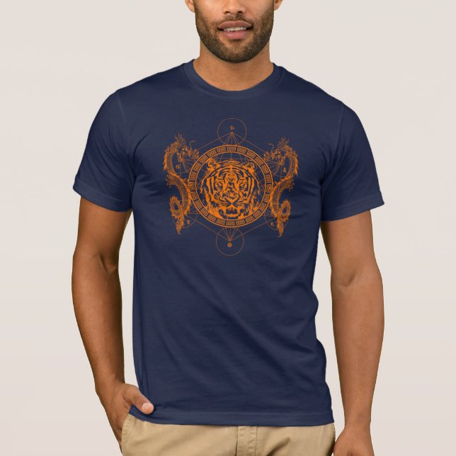 Tiger och tvilling- drakar tee shirt (Framsida)