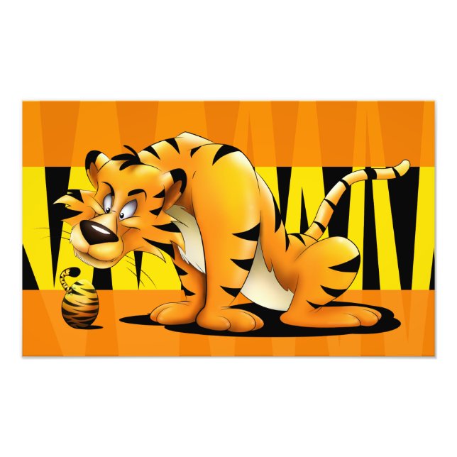Tiger och Unge Fototryck (Framsidan)