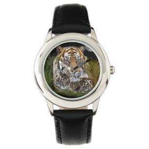 Tiger- och unge-klockor armbandsur