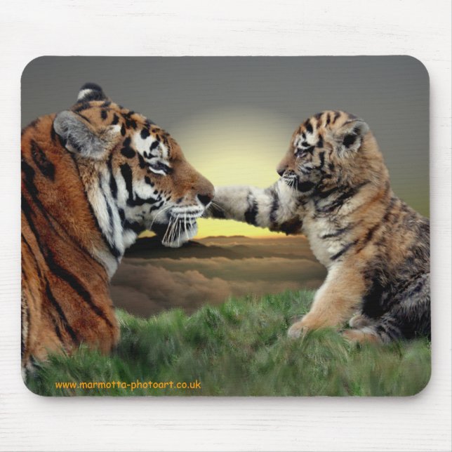 Tiger och unge Mousemat Musmatta (Framsidan)