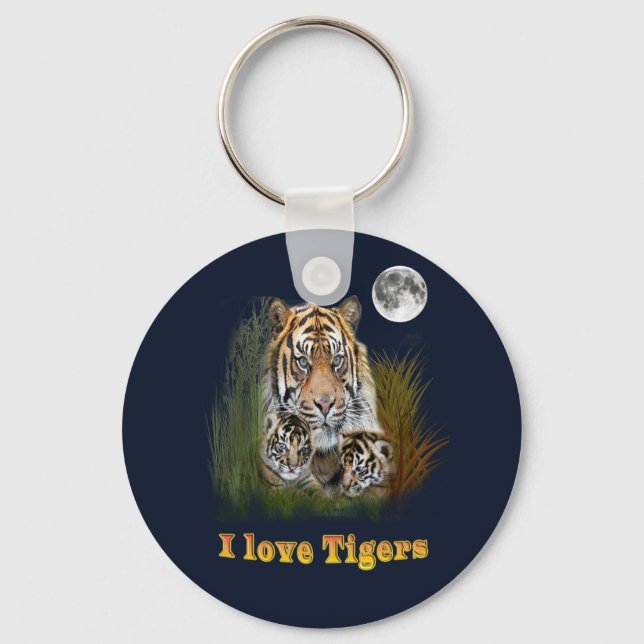 Tiger och unge nyckelring (Framsida)