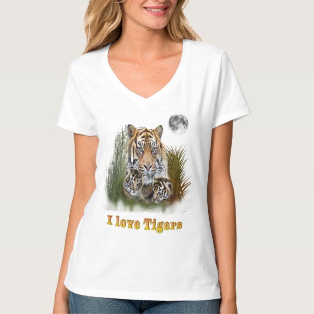 Tiger och unge t shirt (Framsida)