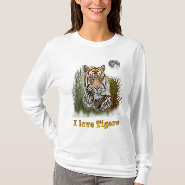 Tiger och unge T-Shirt (Framsida)