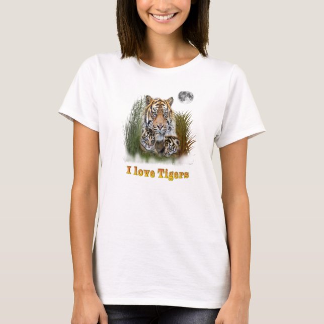 Tiger och unge t-shirt (Framsida)