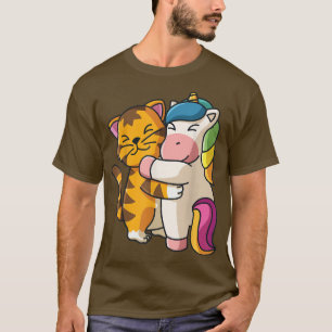 Tiger och Unicorn Cute Zoo Animals Hugger T Shirt