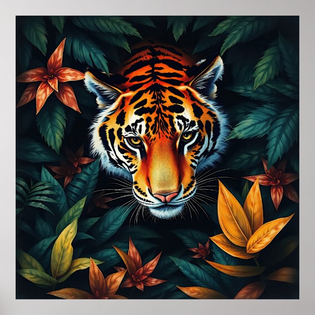 “Tiger of Mine” – Colourful Tiger Portrait Poster (Framsidan)
