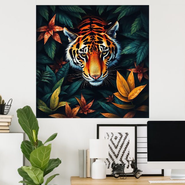 “Tiger of Mine” – Colourful Tiger Portrait Poster (Hemmakontoret)