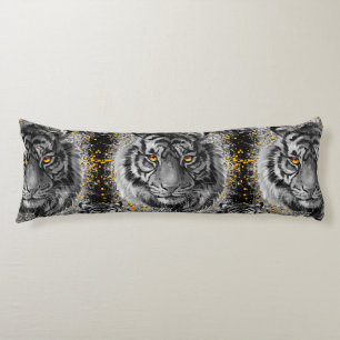 Tiger Öga - Colorful Tiger Teckning - Tiger Pillow Kroppskudde
