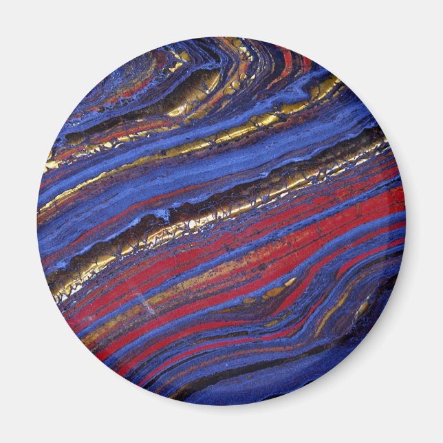 Tiger öga, hematit och jasper magnet (Framsidan)