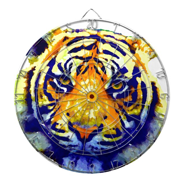 Tiger Öga Pop Art Darttavla (Framsidan)