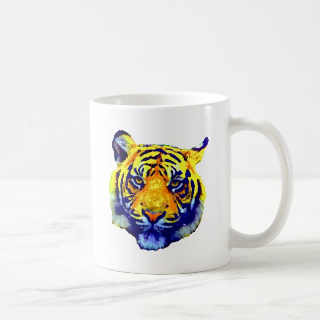 Tiger Öga Pop Art Kaffemugg (Höger)