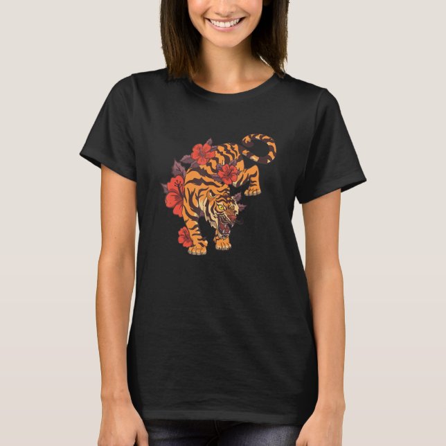 Tiger Öga Safari Zoo Wildlife Animal Zookeeper Cos T Shirt (Framsida)
