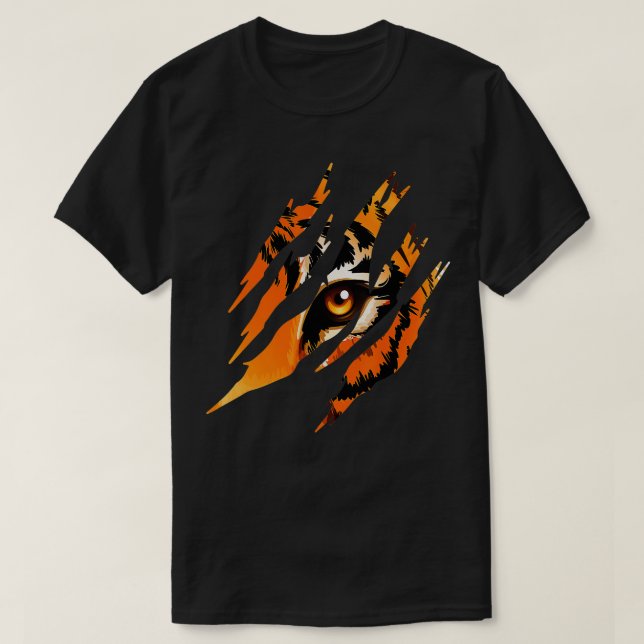 Tiger Öga Safari Zoo Wildlife Animal Zookeeper Cos T Shirt (Design framsida)