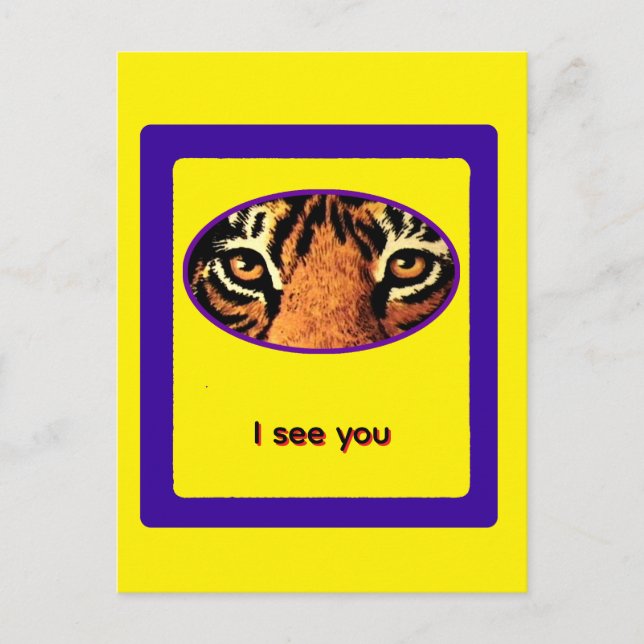 Tiger Ögon Gibney the MUSEUM Zazzle Gifts Postcar Vykort (Framsida)