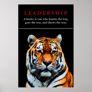 Tiger Ögon Ledarskapsinspiration Poster