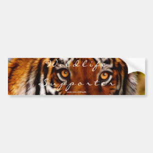 TIGER ÖGON Wildlife Supporter Bumper-dekal Bildekal