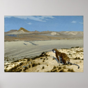 Tiger om bevakningen av Jean-Léon Gérôme Poster