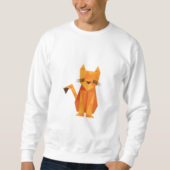 Tiger Oragami Lång Ärmad Tröja (Framsida)