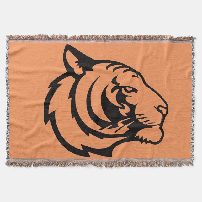 Tiger orange kastfilt filt (Framsidan)
