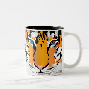 TIGER--ORANGEMUGG Två-Tonad MUGG