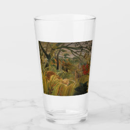 Tiger överraskad i en tropisk storm glaskopp