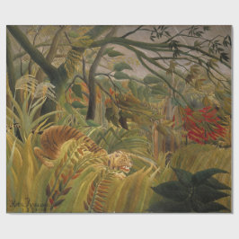 Tiger överraskad i en tropisk storm presentpapper