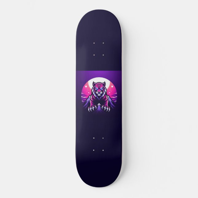 Tiger på berget mini skateboard bräda 18,5 cm (Framsida)