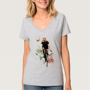 Tiger på en Bike Collage T Shirt