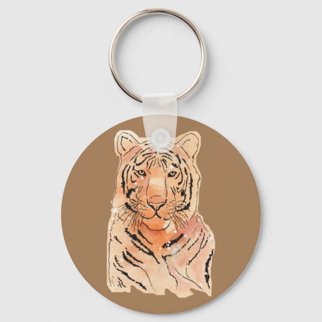 Tiger på en nyckelring / rem (Framsida)