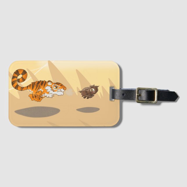Tiger på Hunt Luggage Tag Bagagebricka (Framsida horisontal)