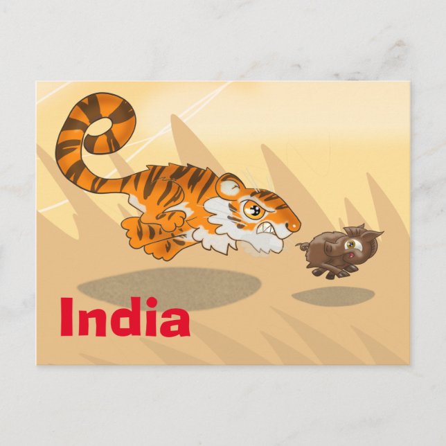 Tiger på Hunt Postcard Vykort (Framsida)