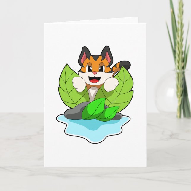 Tiger på jakt kort (Framsida)