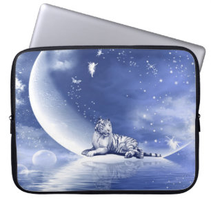 Tiger på månen laptop sleeve