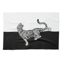 Tiger på svart och vitt