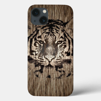 Tiger på Wood Grain