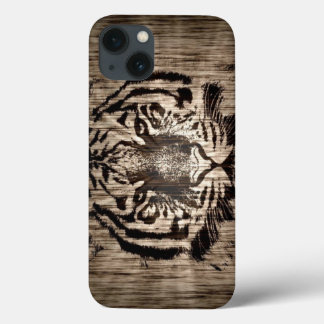 Tiger på Wood Grain 2