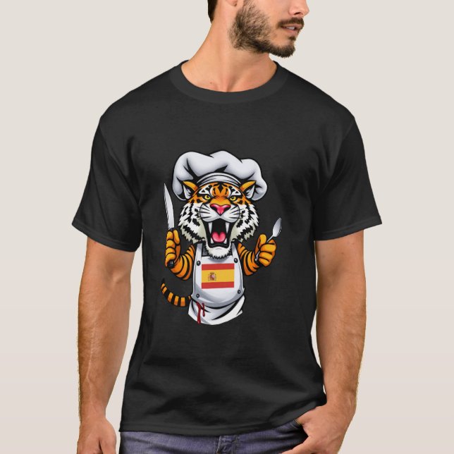 Tiger Paella Kock T Shirt (Framsida)