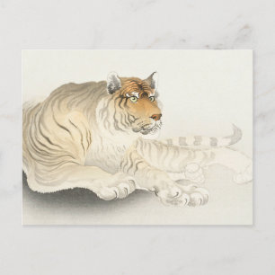 Tiger Painting by Ohara Koson Vykort