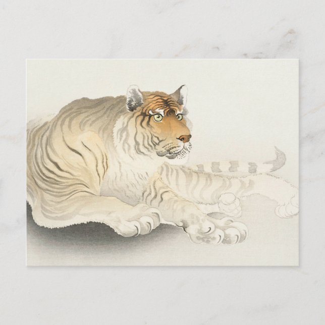 Tiger Painting by Ohara Koson Vykort (Framsida)