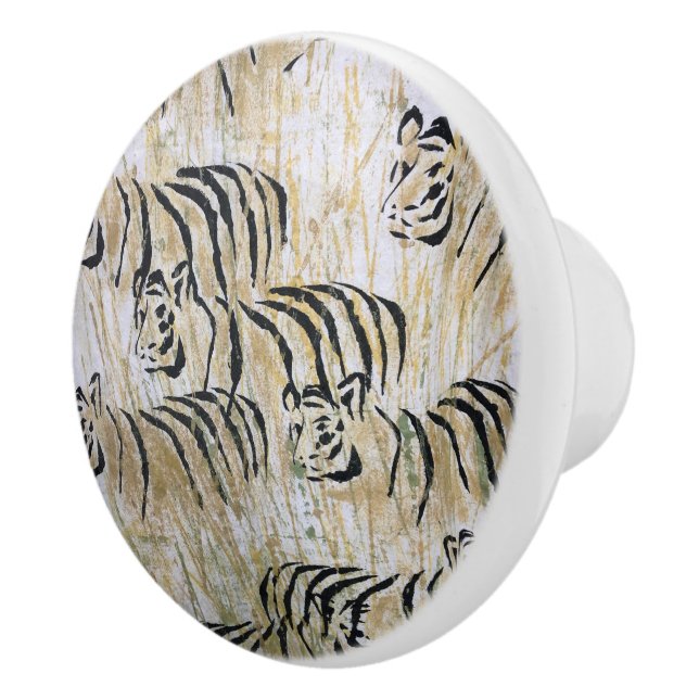 Tiger Painting Mönster Knopp (Höger)