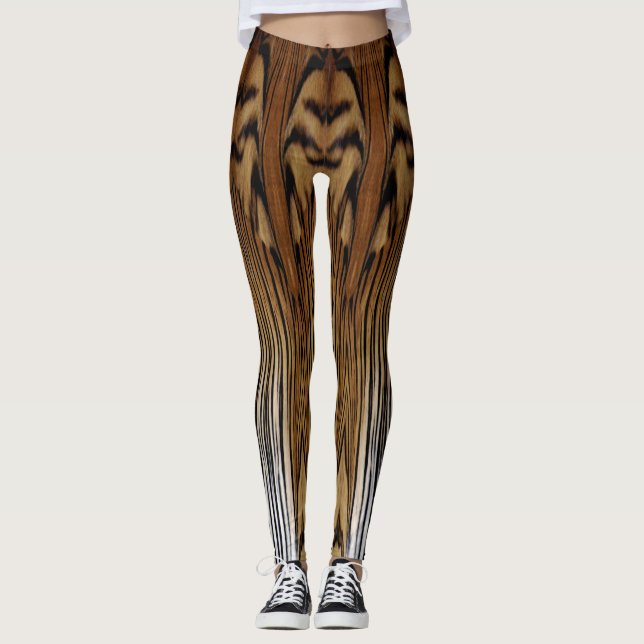 Tiger Päls Abstract Design Leggings (Framsida)